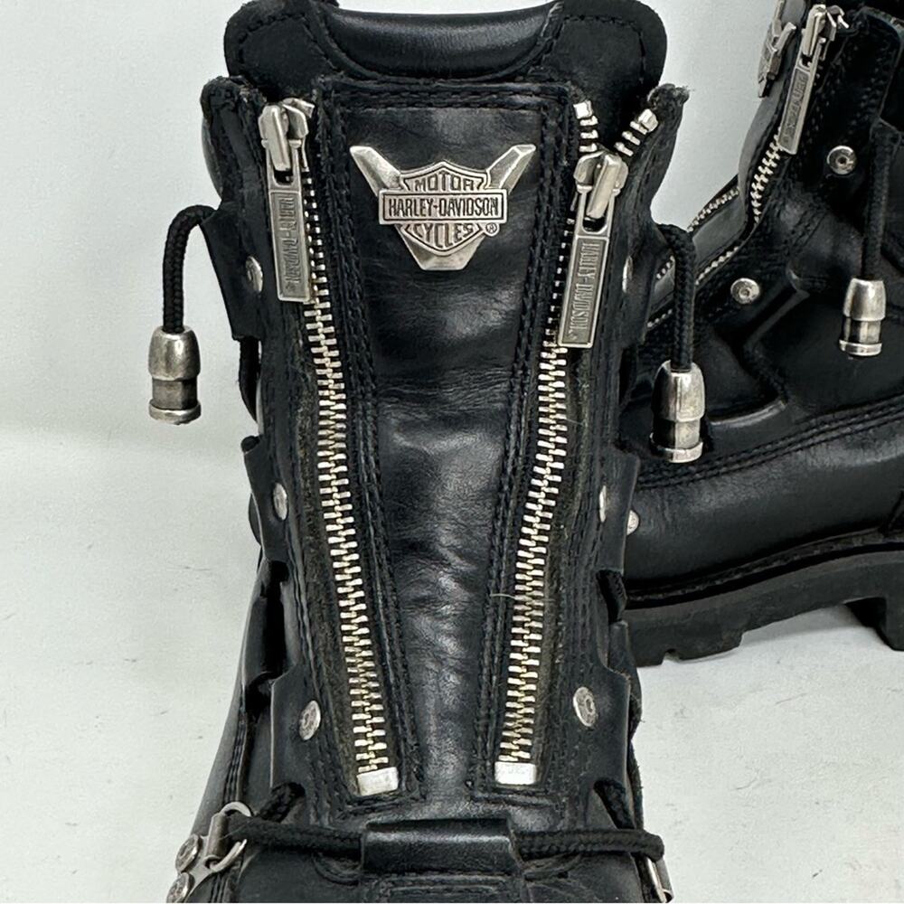 Harley-Davidson Men’s Brake Light Leather Riding Boots - BLACK - Picture 5 of 14